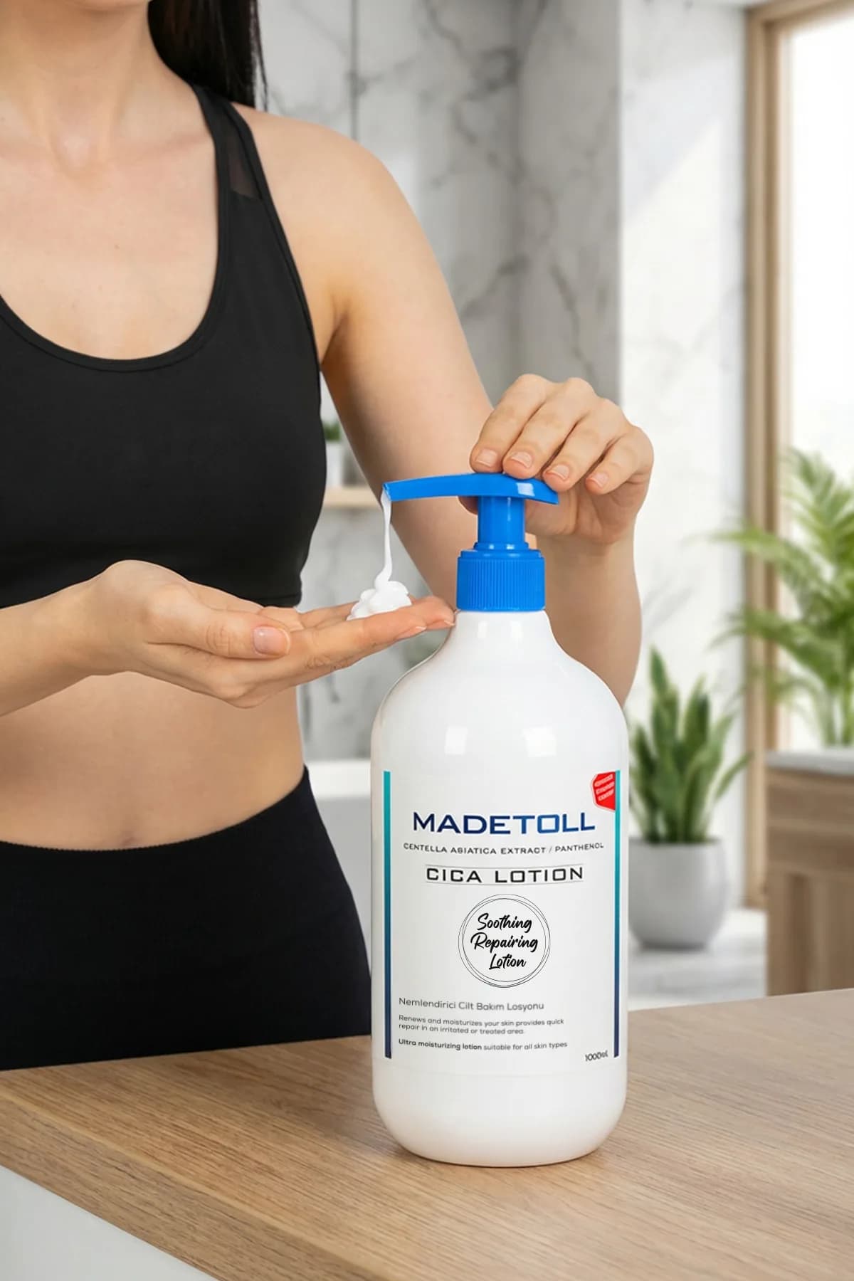 Cica Lotion 1 Litre- Nemlendirici, Yatıştırıcı, Onarıcı Bakım-Yüz Ve Vücut Losyonu 1000 ml - Görsel 4